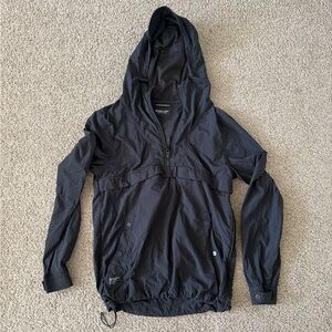 Marshall Artist Black Hooded Anorak Pullover Jacket Men’s size Small Windbreaker